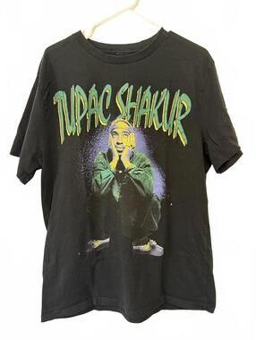 Tupac Shakur Graphic Black T-Shirt XL